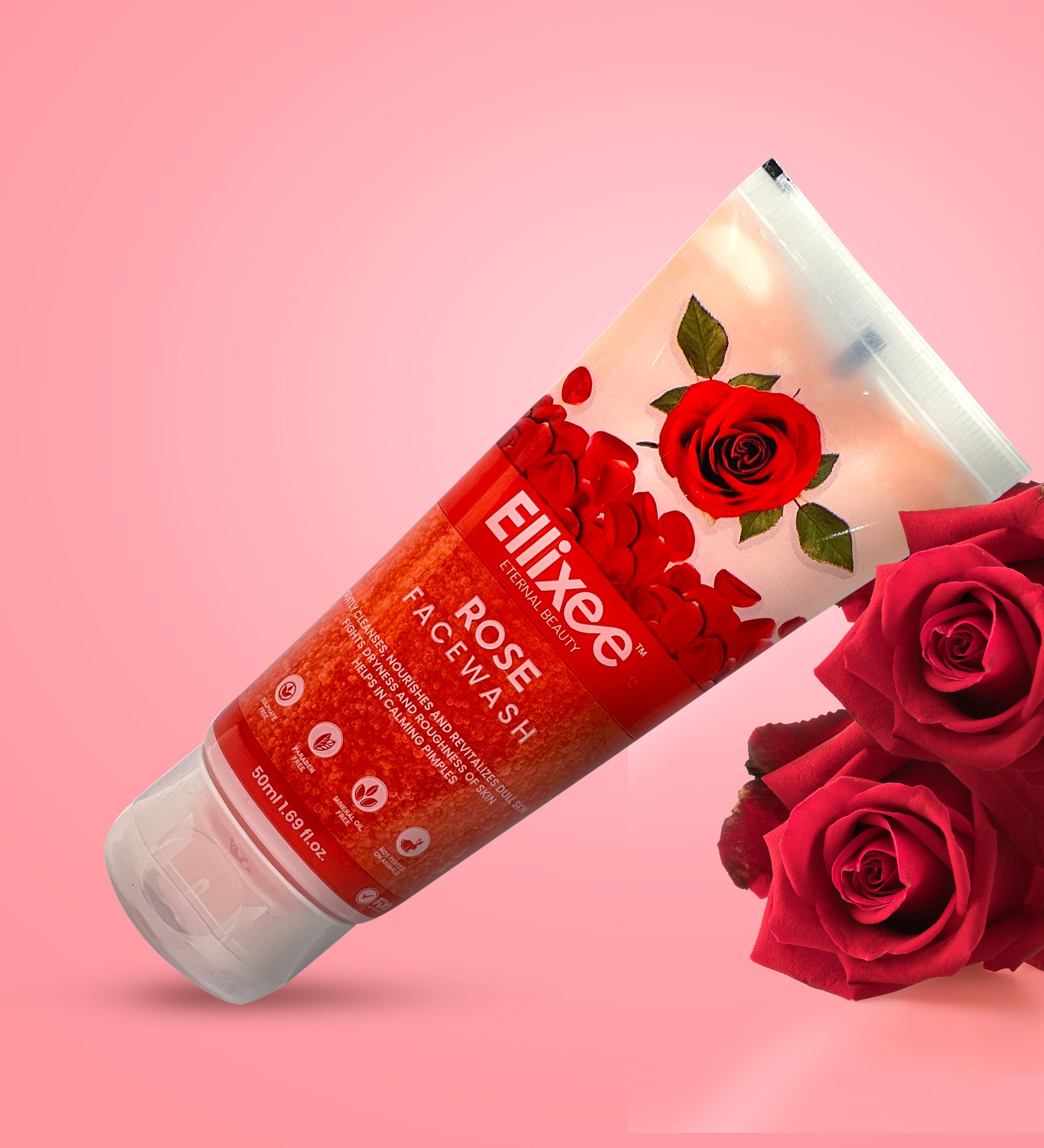 Prevents dryness & pimple Rose Face Wash – Ellixee